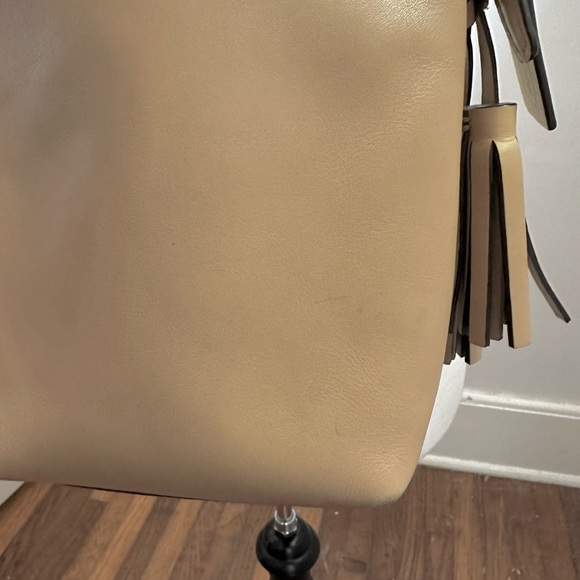 Coach Tan Leather Small Crossbody Tassel Bag - Picture 7 of 9